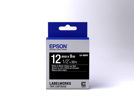 EPSON LK-4BWV Vif Blanc/ Noir 12/9 (C53S654009)