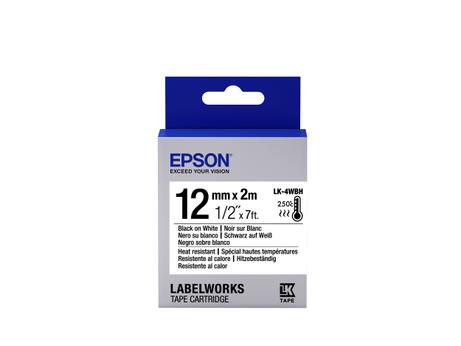 Epson LabelWorks LK-4WBH - merketape - 1 kassett(er) - Rull (1,2 cm x 2 m) (C53S654025)