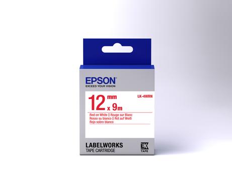 Epson LabelWorks LK-4WRN - merketape - 1 kassett(er) - Rull (1,2 cm x 2,9 m) (C53S654011)