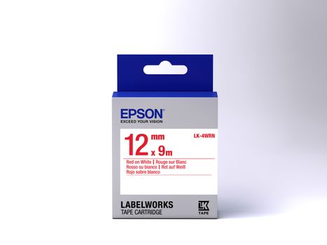 EPSON Label/ LK-4WRN Standard 12mm x 9m RD/WH (C53S654011)