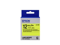 EPSON LABEL CARTRIDGE FLUORESCENT LK-4YBF BLACK/YELLOW 12MM (9M) SUPL