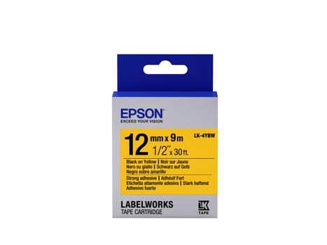 EPSON TAPE - LK4YBW STRNG ADH BLK/ YELL 12/9 SUPL (C53S654014)