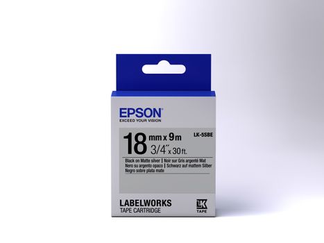 EPSON TAPE - LK5SBE MATTE BLK/ MATTSIV 18/9 SUPL (C53S655013)