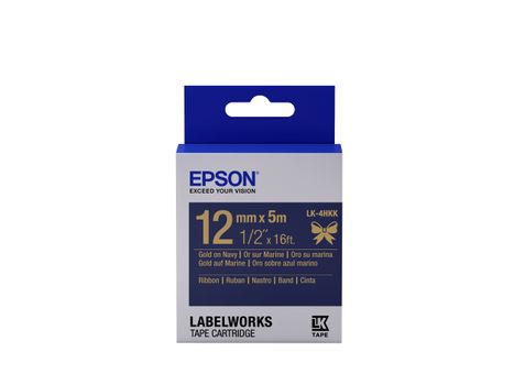 EPSON TAPE LK-4HKK RIBBON GOLD/NAVY /NAVY 12/5 SUPL (C53S654002)