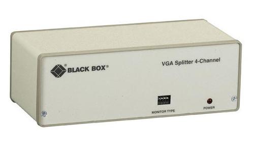 BLACK BOX VGA VIDEO SPLITTER - 4 CHANNEL, SPLITTER WITH CABLES (AC057AE-K-R4)