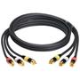 BLACK BOX DELUXE COMPOSITE AUDIO/VIDEO CABLE - VIDEO CABLE, RCA TO RCA, M/M, 15.2M