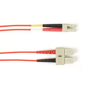 BLACK BOX FO Patch Cable Color 10Gbit Multi-m - Red LC-SC 2m Factory Sealed (FOCMR10-002M-SCLC-RD)