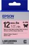 EPSON LabelWorks LK-4PBK - Satin - svart på rosa - Rulle (1,2 cm x 5 m) 1 kassett(er) bandtejp - för LabelWorks Cable and Wiring Kit, LW-1000, 600, 700, K400, Z700, Z710, Z900, Safety Kit