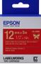 EPSON LK-4RKK Gold on Red Satin Ribbon Label Cartridge 12mm x 5m - C53S654033