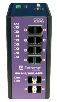 Extreme Networks ExtremeSwitching 810, 8 x 10/100 Mbps PoE+ Ports, 4 x SFP Ports, Industrial,  -40C - +75C (16802)