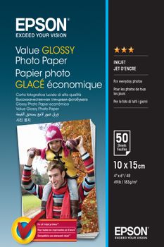EPSON Value Glossy Photo Paper 10x15cm 50 sheet (C13S400038)