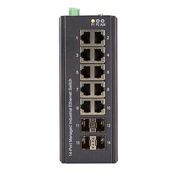 BLACK BOX LIG1014A, Administreret,  Gigabit Ethernet (10/ 100/ 1000),  Fuld dupleks, Vægmontering (LIG1014A)
