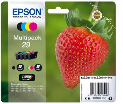 EPSON Multipack 4-colours 29 Claria Home Ink (Blister without alarm) (C13T29864012)