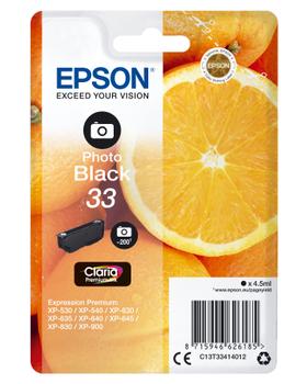 EPSON Singlepack Photo Black 33 Claria Premium Ink (C13T33414012)