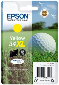 EPSON n Ink Cartridges,  DURABrite" Ultra, 34XL, Golf ball, Singlepack,  1 x 10.8 ml Yellow, XL (C13T34744010)