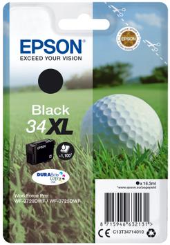 Epson 34XL - XL - svart - original - blekkpatron (C13T34714020)