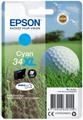 EPSON 34XL - 10.8 ml - XL - cyan - original - bläckpatron