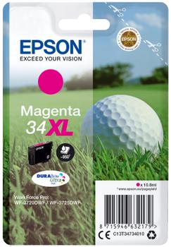 EPSON 2LB Singlepack 34XL Ink Magenta DURABrite Ultra 10.8ml Blister XL w/s (C13T34734020)