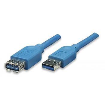 TECHLY USB3.0 Verlängerungskabel Stecker/ Buchse TypA 2m blau (ICOC-U3-AA-20-EX)