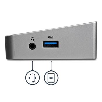 STARTECH Triple-Monitor Docking Station for Laptops - USB 3.0 (USB3DOCKH2DP)