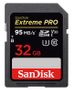 SANDISK Extreme PRO 32GB SDHC UHS-I U3 Card Class10 95MB/s V30