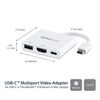 STARTECH USB Type-C to HDMI Adapter w/ PD & USB Port - USB-C - White	 (CDP2HDUACPW)