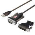 UNITEK Adapter USB to Serial + adapter DB9F/DB25M, Y-105A