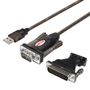UNITEK Adapter USB to Serial + adapter DB9F/DB25M, Y-105A