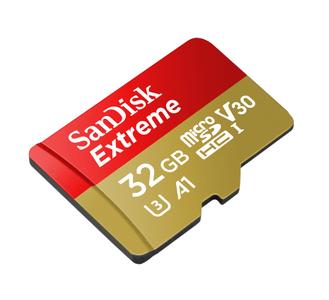 SANDISK Extreme MicroSD/ SD-card - 100/60MB - 32GB (SDSQXAF-032G-GN6MA)