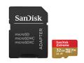 SANDISK Extreme microSDHC 32GB + SD Adapter + Rescue Pro De luxe 100MB/ sA1C10V30UHS-IU3 (SDSQXAF-032G-GN6MA)