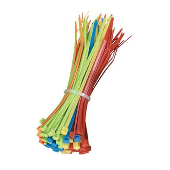 BLACK BOX MINI CABLE TIE - 100-PACK, ASSORTED COLORS (FT611)