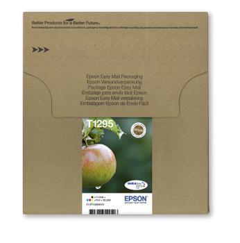 EPSON n Ink Cartridges,  DURABrite" Ultra, T1295, Apple, Multipack,  1 x 7.0 ml Yellow, 1 x 11.2 ml Black, 1 x 7.0 ml Magenta, 1 x 7.0 ml Cyan, L (C13T12954511)