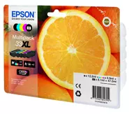 Epson 33XL Multipack - 5-pack - XL - svart, gul, cyan, magenta, fotosort - original - blekkpatron (C13T33574021)