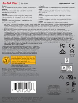 SanDisk Ultra 3D - SSD - 2 TB - SATA 6Gb/s (SDSSDH3-2T00-G25)