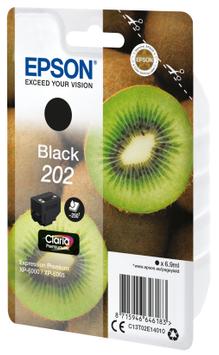 Epson 202 - svart - original - blekkpatron (C13T02E14020)