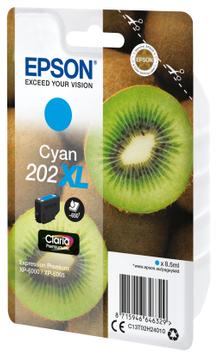 Epson 202XL - høykapasitets - cyan - original - blekkpatron (C13T02H24010)