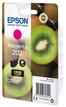 EPSON SINGLEPACK MAGENTA 202 KIWI CLARA PREMIUM INK SUPL (C13T02F34010)