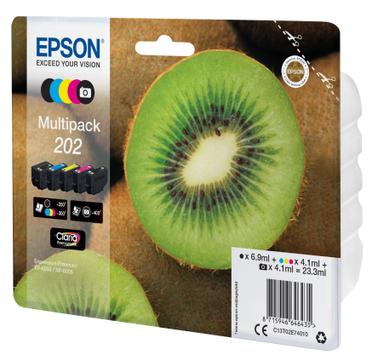 Epson 202 Multipack - 5-pack - svart, gul, cyan, magenta, fotosort - original - blekkpatron (C13T02E74020)
