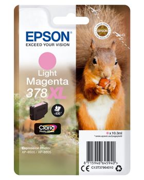 EPSON n 378XL - 10.3 ml - XL - light magenta - original - blister with RF/ acoustic alarm - ink cartridge - for Expression Home XP-8605, XP-8606, Expression Photo XP-8500 Small-in-One,  XP-8700 (C13T37964020)