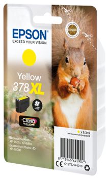 EPSON n Ink Cartridges,  Claria" Photo HD Ink, 378XL, Squirrel, Singlepack,  1 x 9.3ml Yellow (C13T37944010)