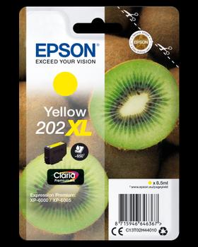 EPSON n Ink Cartridges,  Claria" Premium Ink, 202XL, Kiwi, Singlepack,  1 x 8.5ml Yellow, High, XL (C13T02H44010)