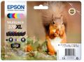 EPSON n Ink Cartridges,  Claria" Photo HD Ink, 378XL, Squirrel, Multipack,  1 x 11.2 ml Black, 1 x 9.3 ml Cyan, 1 x 10.3 ml Light Cyan, 1 x 9.3 ml Yellow, 1 x 9.3 ml Magenta, 1 x 10.3 ml Light Magenta (C13T37984010)
