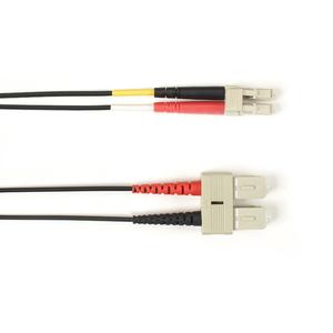 BLACK BOX FO Patch Cable Color Multi-m OM3 - Black SC-LC 3m Factory Sealed (FOLZH10-003M-SCLC-BK)