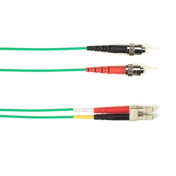 BLACK BOX FO Patch Cable Color Multi-m OM1 - Green ST-LC 15m Factory Sealed (FOLZH62-015M-STLC-GN)