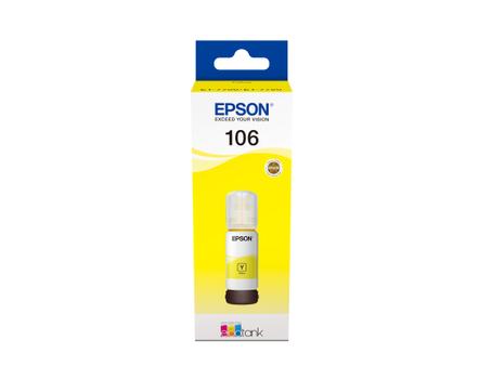 EPSON n Ink Cartridges,  106, Ink Bottle, 1 x 70.0 ml Yellow (C13T00R440)