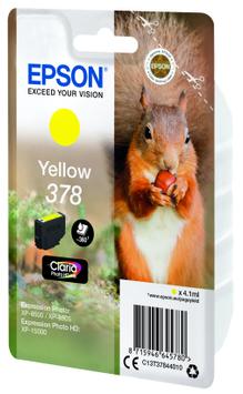 Epson 378 - gul - original - blekkpatron (C13T37844020)