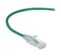 BLACK BOX CAT6A UTP SLIM-NET PATCH CABLE, 28AWG, 500-MHZ, PVC - GREEN, 0.9M