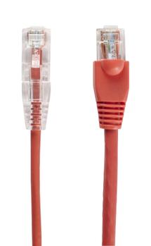 BLACK BOX SLIM-NET CAT6 PATCH CABLE RED (C6PC28-RD-01)