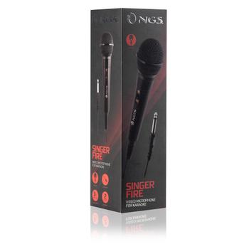 NGS Mikrofon med 3 meter ledning, 6,3 mm jackstik (SINGERFIRE)