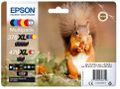 EPSON n Ink Cartridges,  Claria" Photo HD Ink, 378XL+478XL,  Squirrel Multipack,  1 x 11.2 ml Black, 1 x 9.3 ml Cyan, 1 x 9.3 ml Yellow, 1 x 9.3 ml Magenta, 1 x 10.2 ml Red, 1 x 11.2 ml Grey
